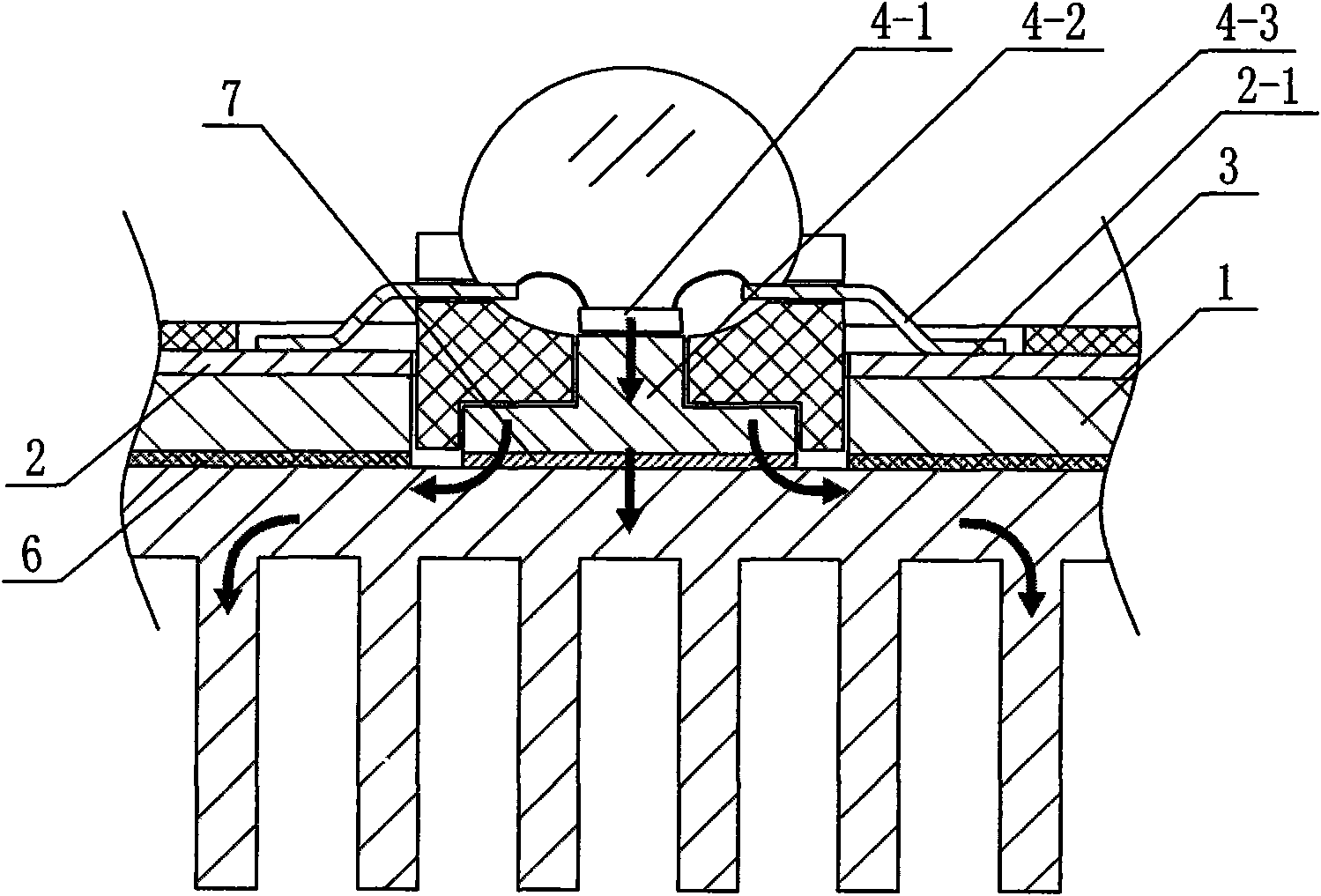 LED packaging method for high-power LED lighting fixtures