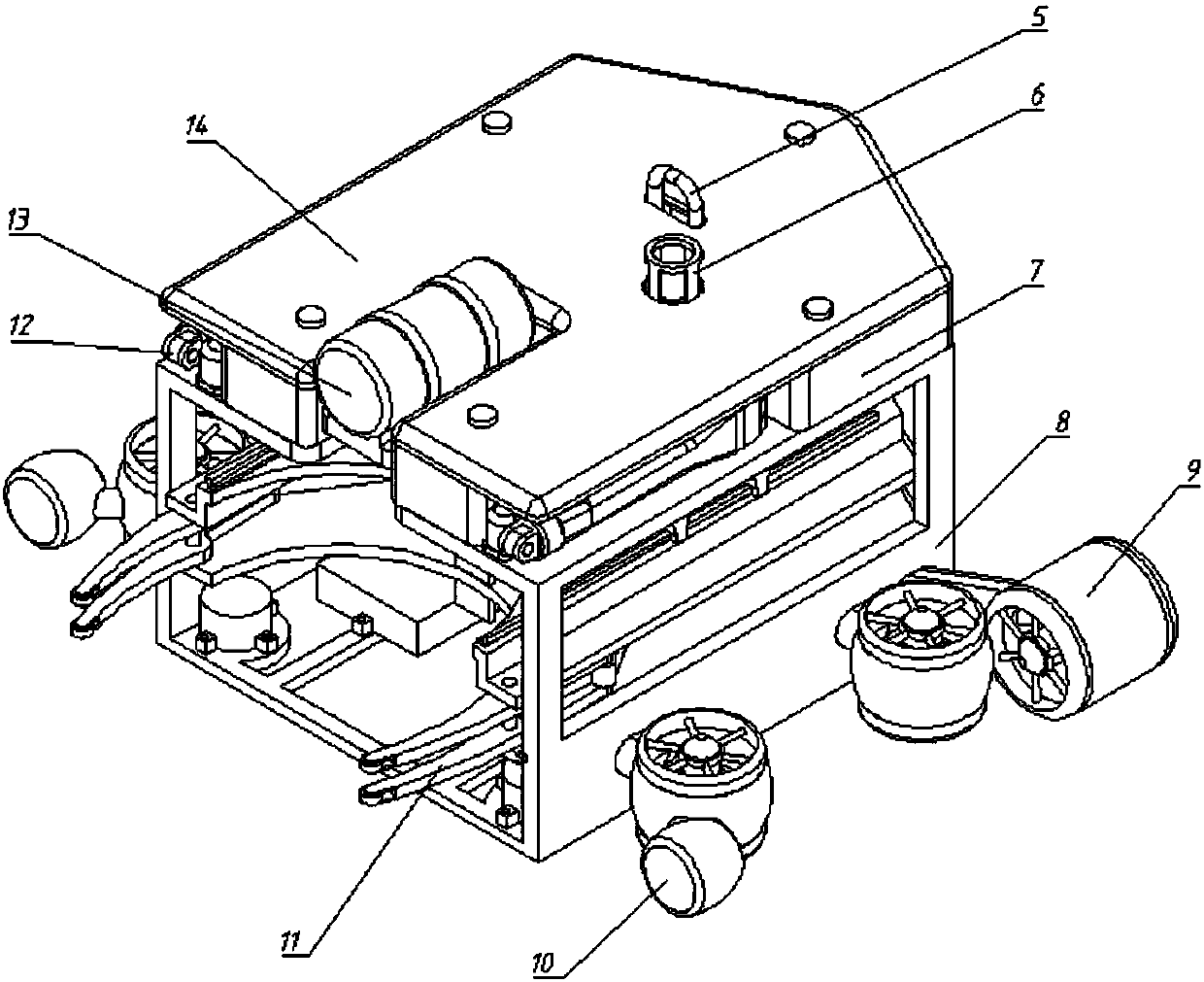 Submarine pipeline cutting robot