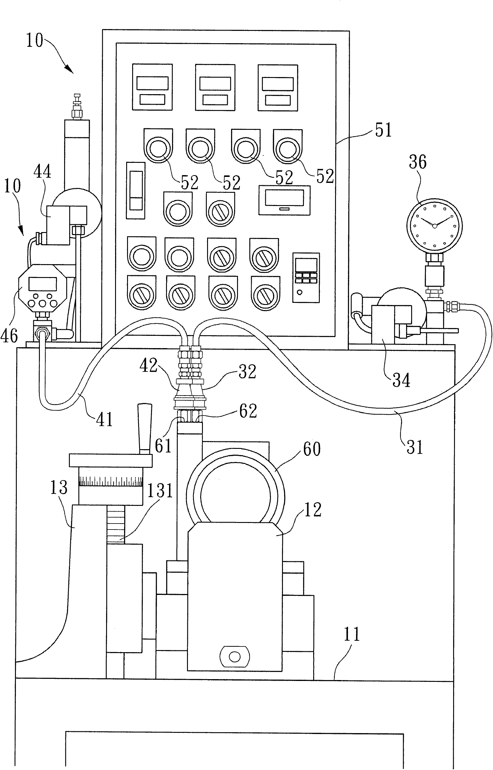 Pressure measuring unit of compressor