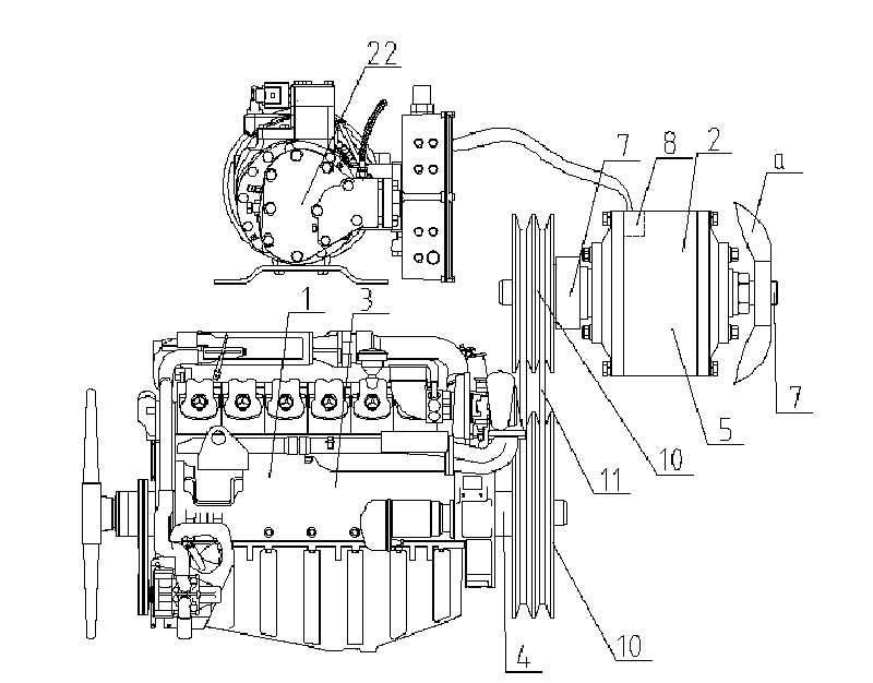 Air conditioner generator unit for automobile