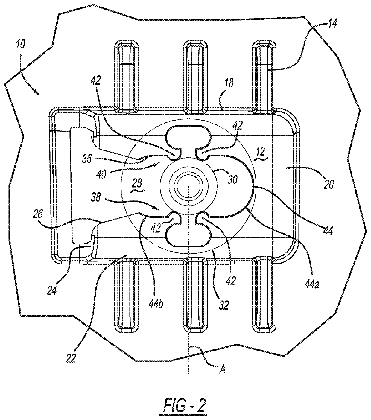 Fastener locating and retention design to accommodate part expansion and contraction