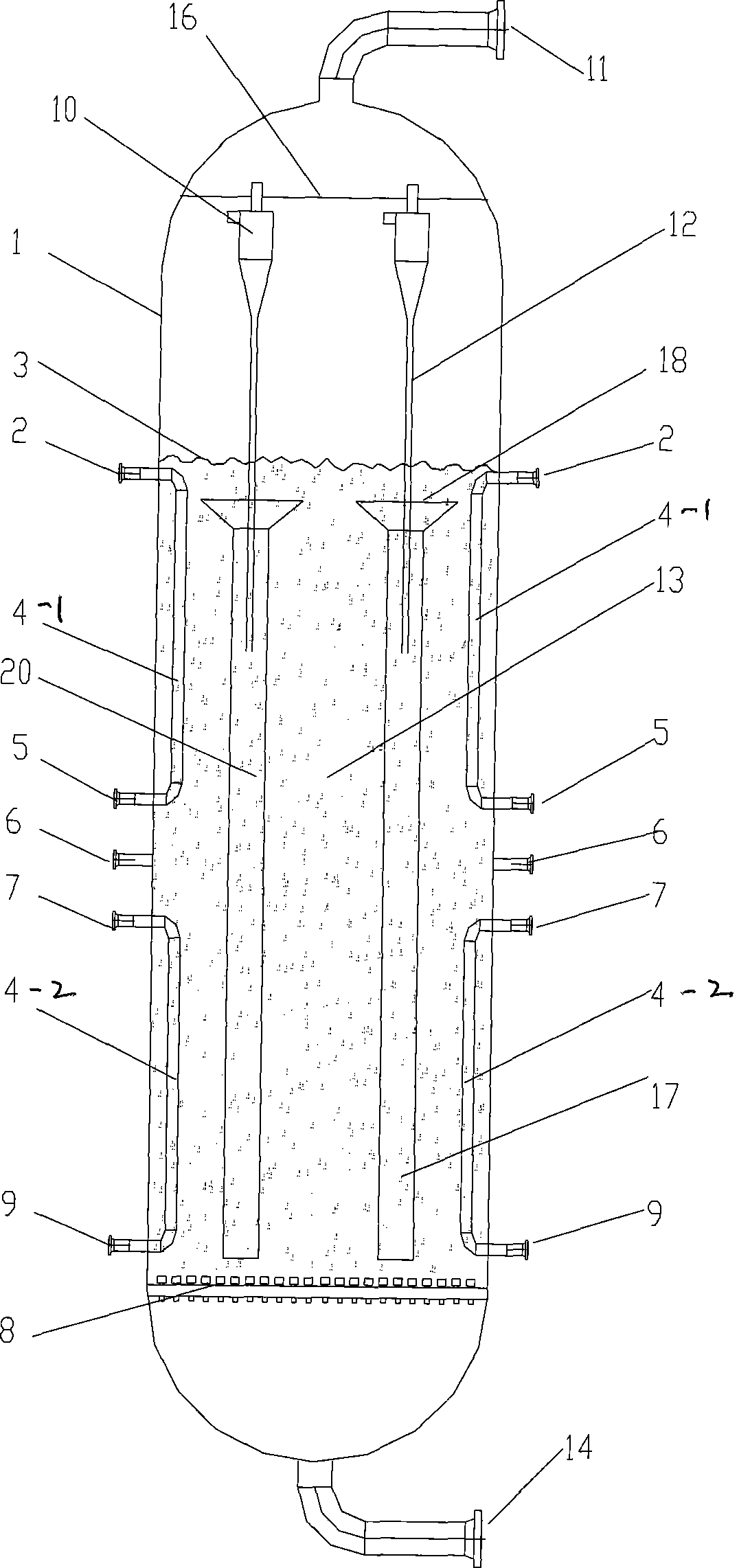 FischerTropsch synthesis slurry bed reactor