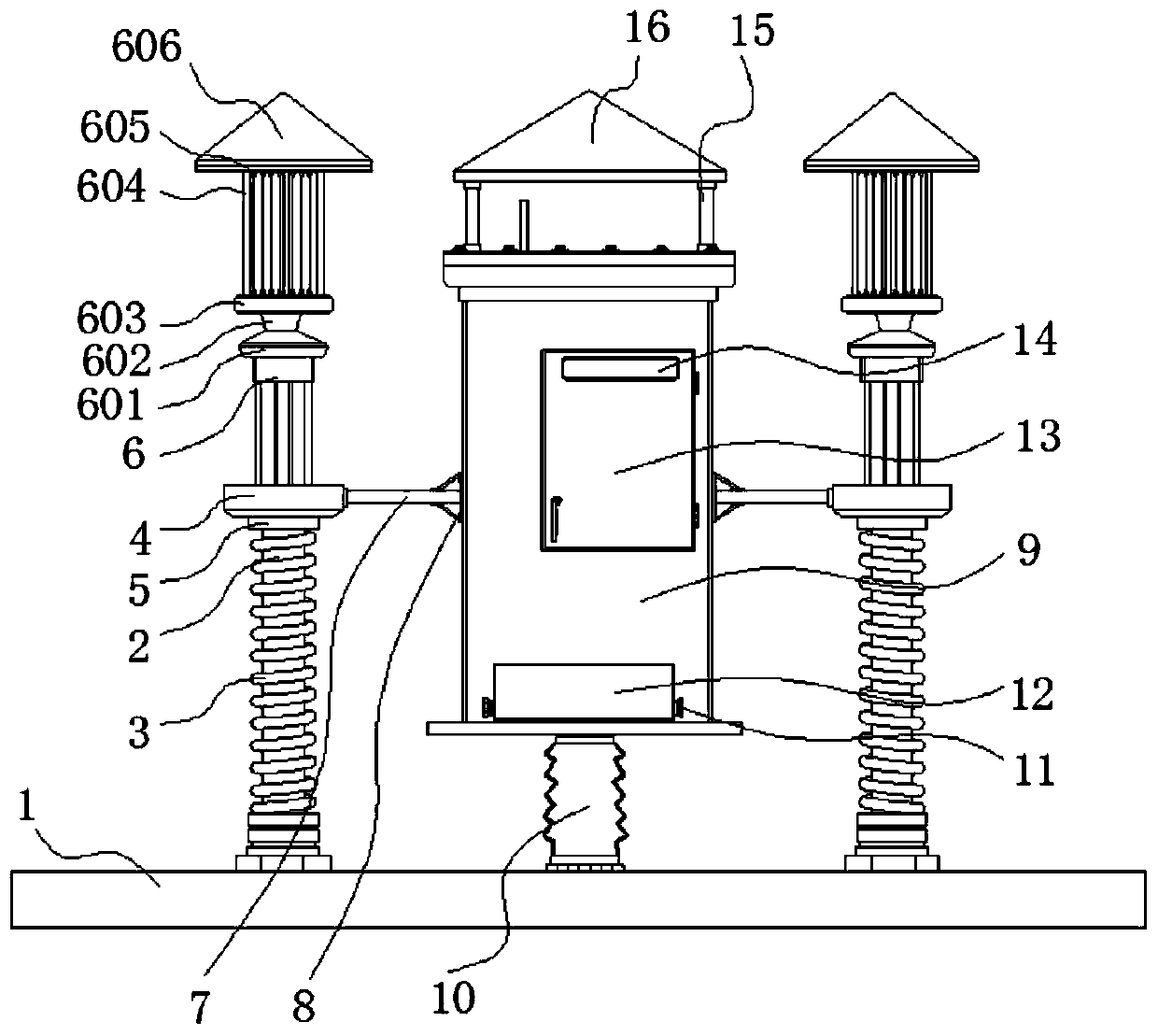 Dustbin with environmental protection function for environmental engineering