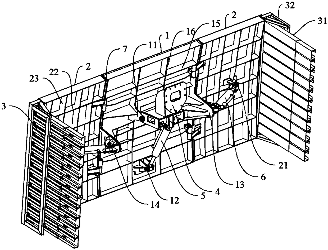 Side mold mechanism for concrete mold spraying