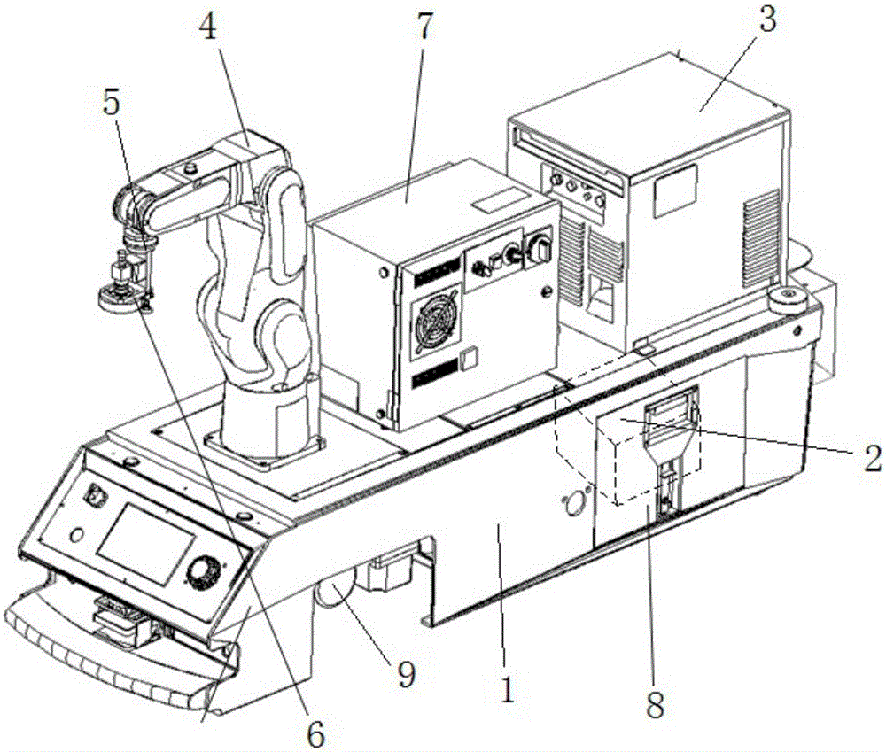 Collaborative robot with area moving capacity and working method of collaborative robot