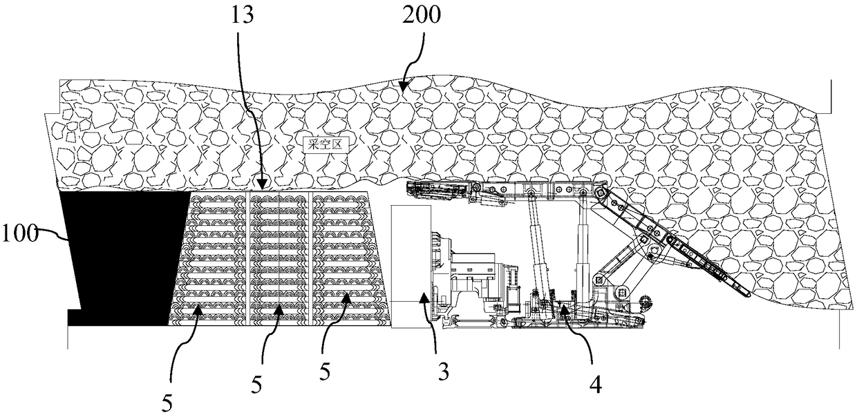 Method for passing through abandoned roadway