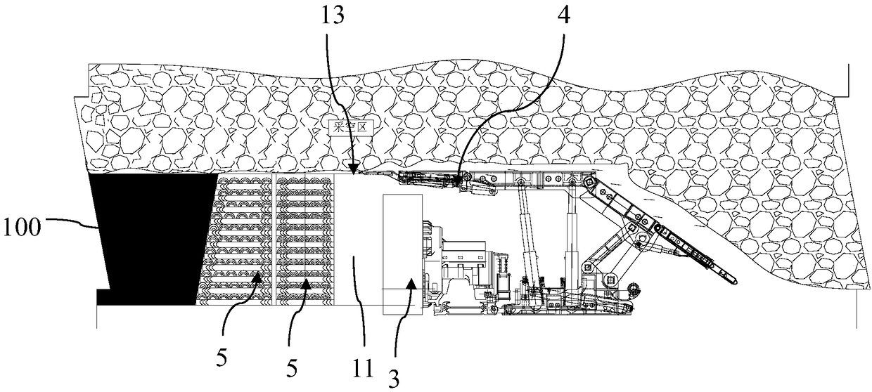 Method for passing through abandoned roadway