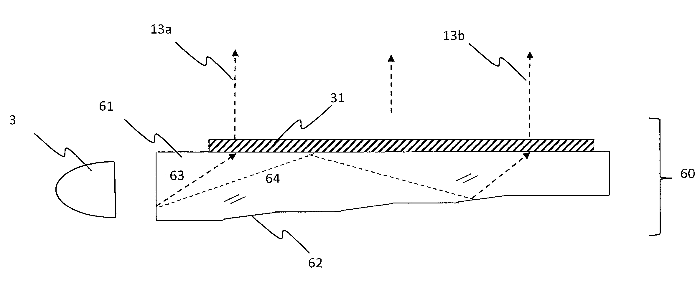 Uniform diffractive backlight