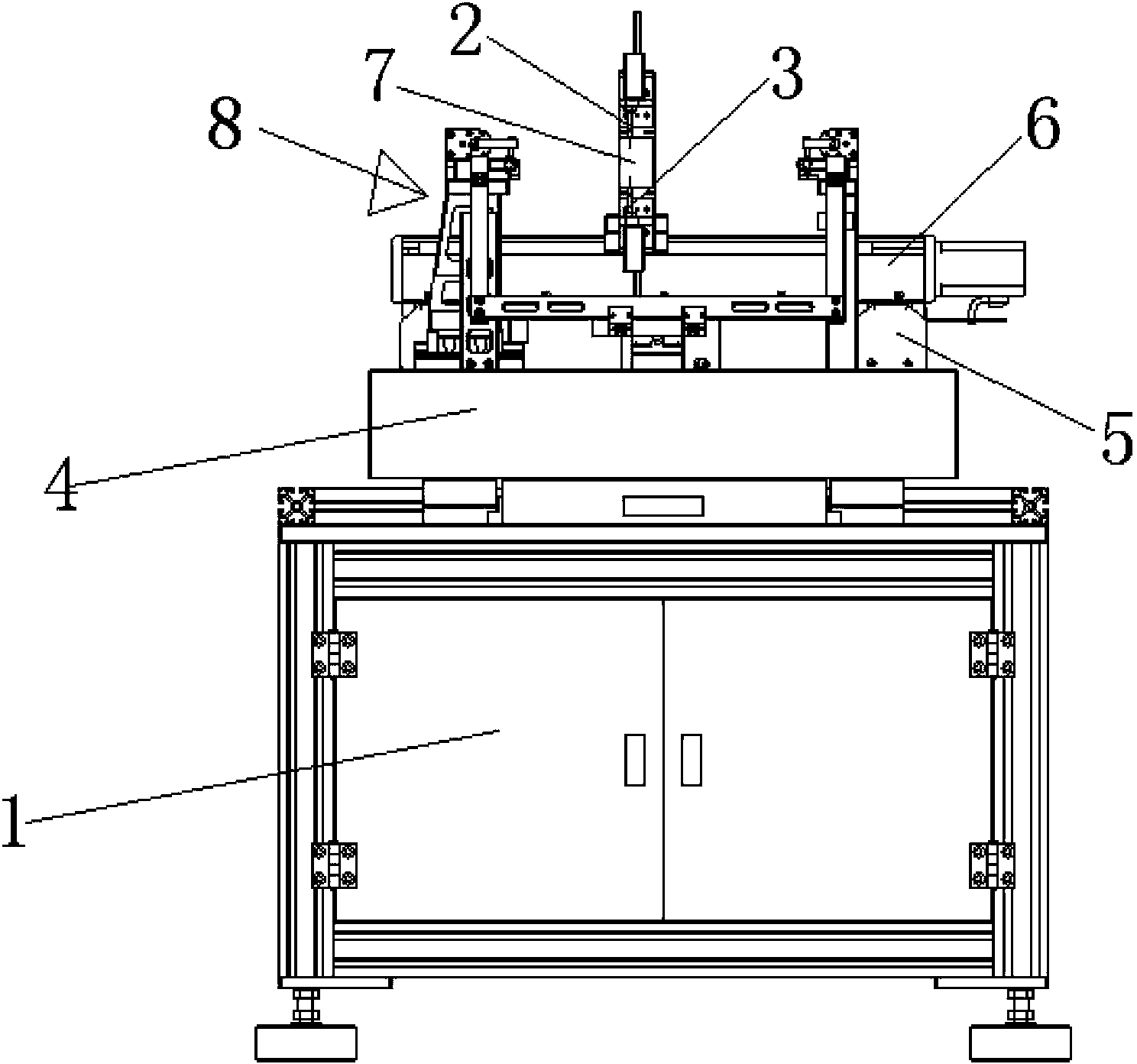 Product thickness automatic rapid positioning detection jig