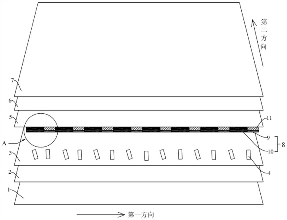 Anti-peeping display screen structure and preparation method thereof