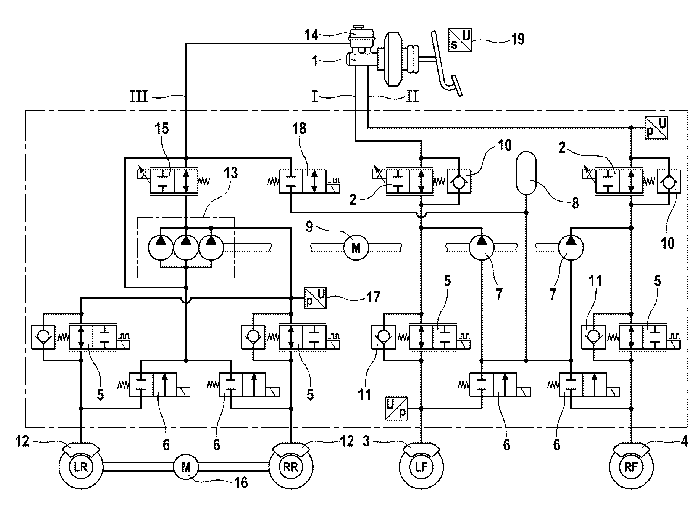 Hydraulic vehicle brake system