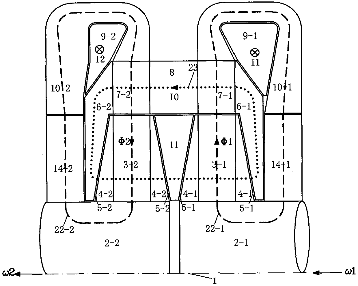 Wind power system with flywheel and unipolar DC electromagnetic drive