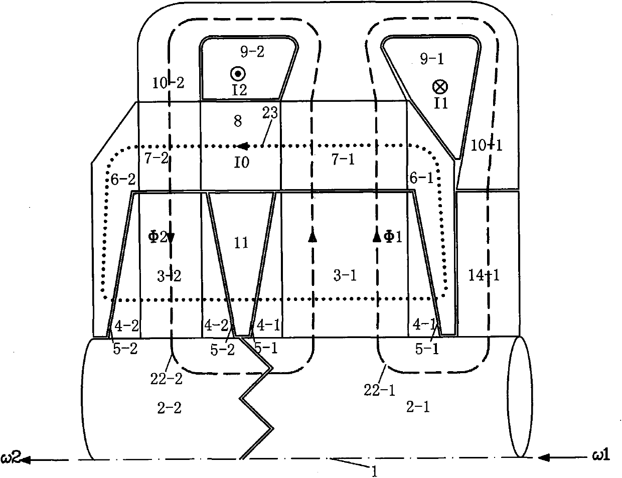 Wind power system with flywheel and unipolar DC electromagnetic drive