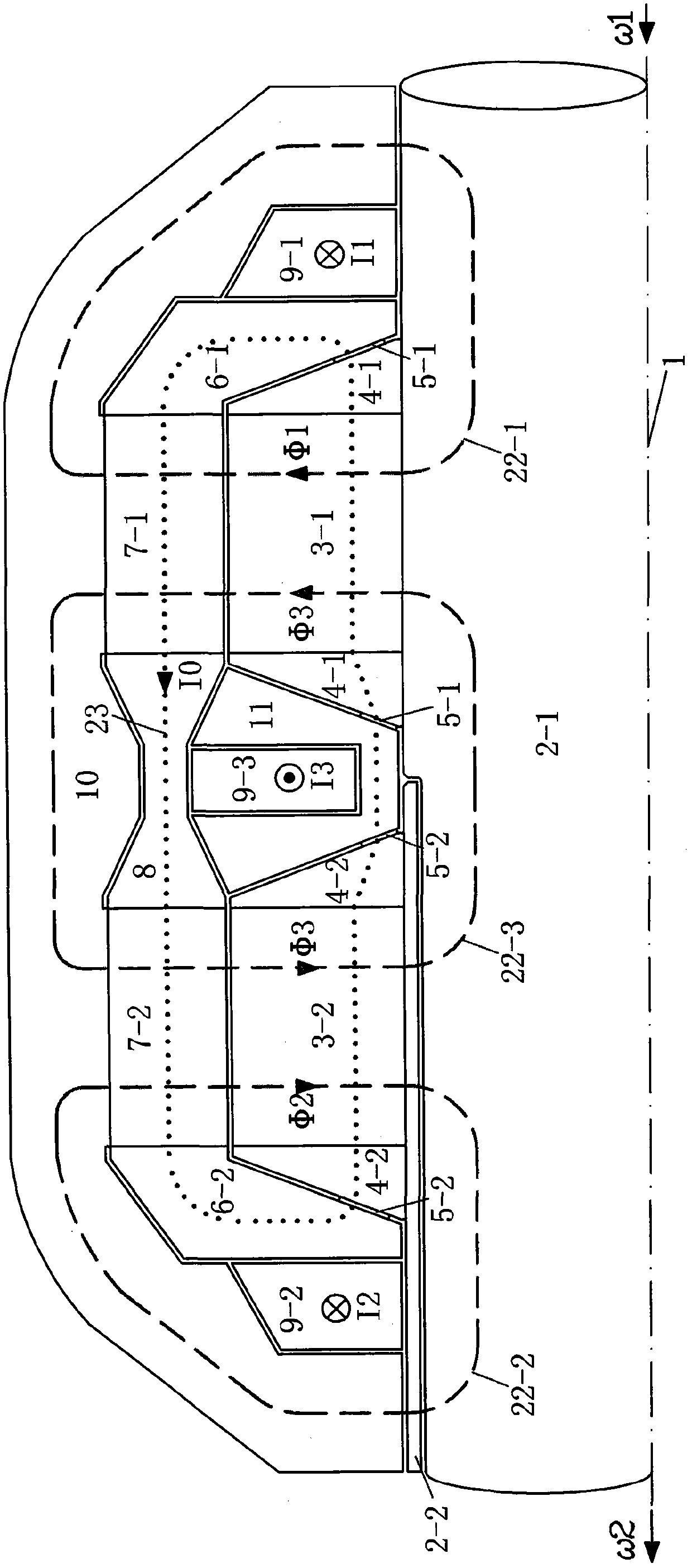 Wind power system with flywheel and unipolar DC electromagnetic drive