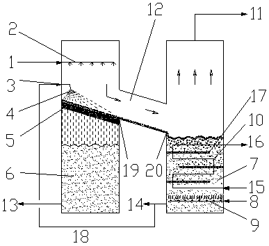 Process and device for separating acid gas by using hydration method