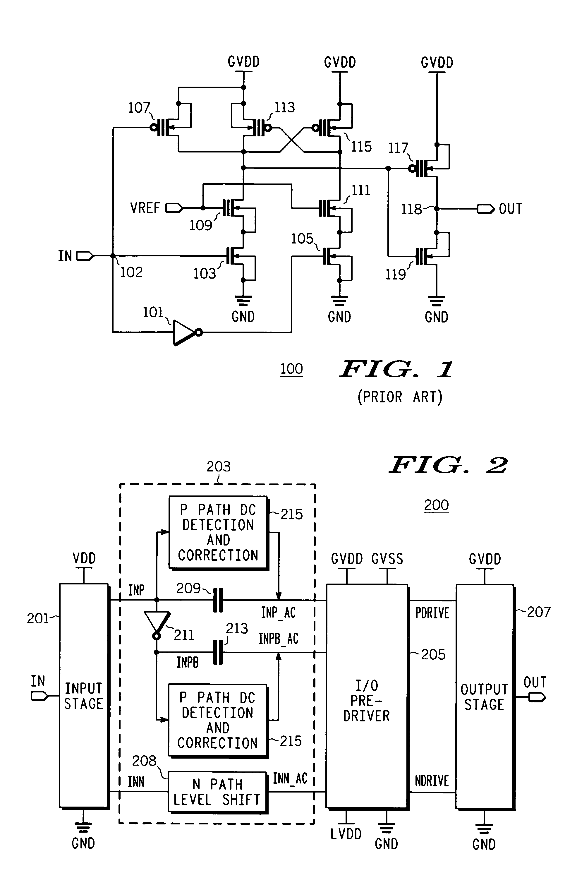 High speed output buffer with AC-coupled level shift and DC level detection and correction