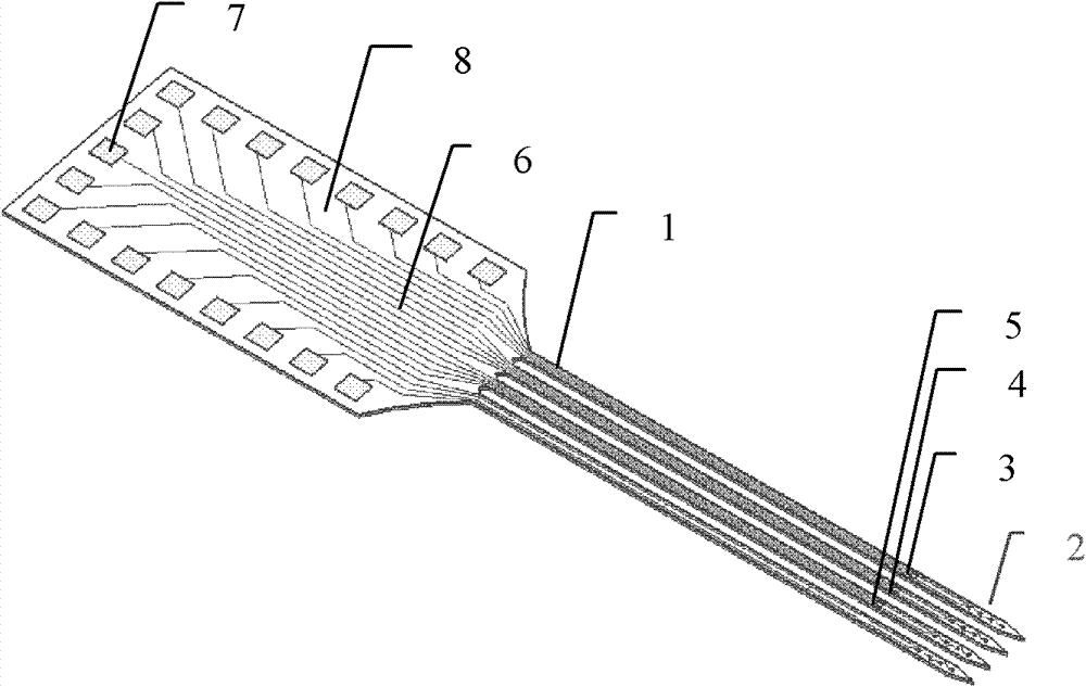 Implantable neural information dual-mode detection microelectrode array chip and manufacturing method thereof