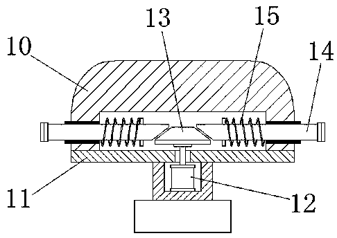 Welding and fixing device for fixing seat of axial flow fan