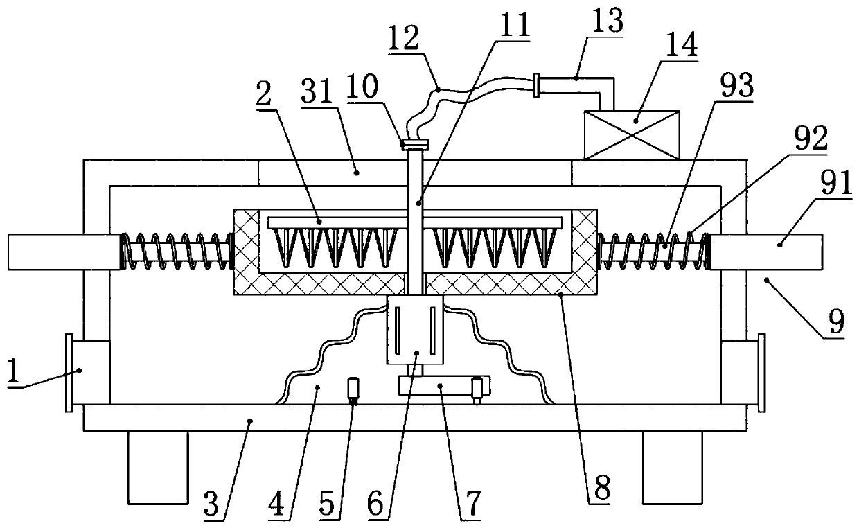 Swing type drying oven device for tea drying