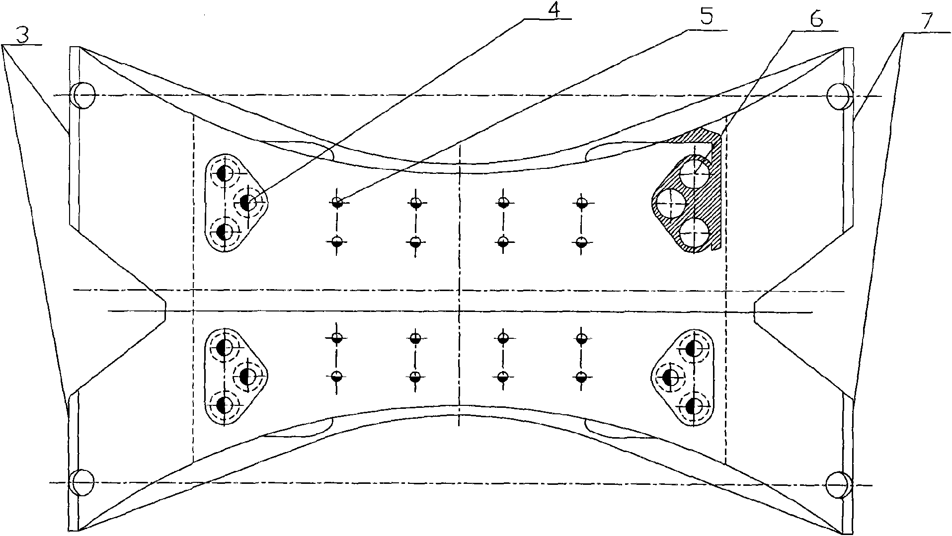 Processing technique for casting beam of automobile chassis