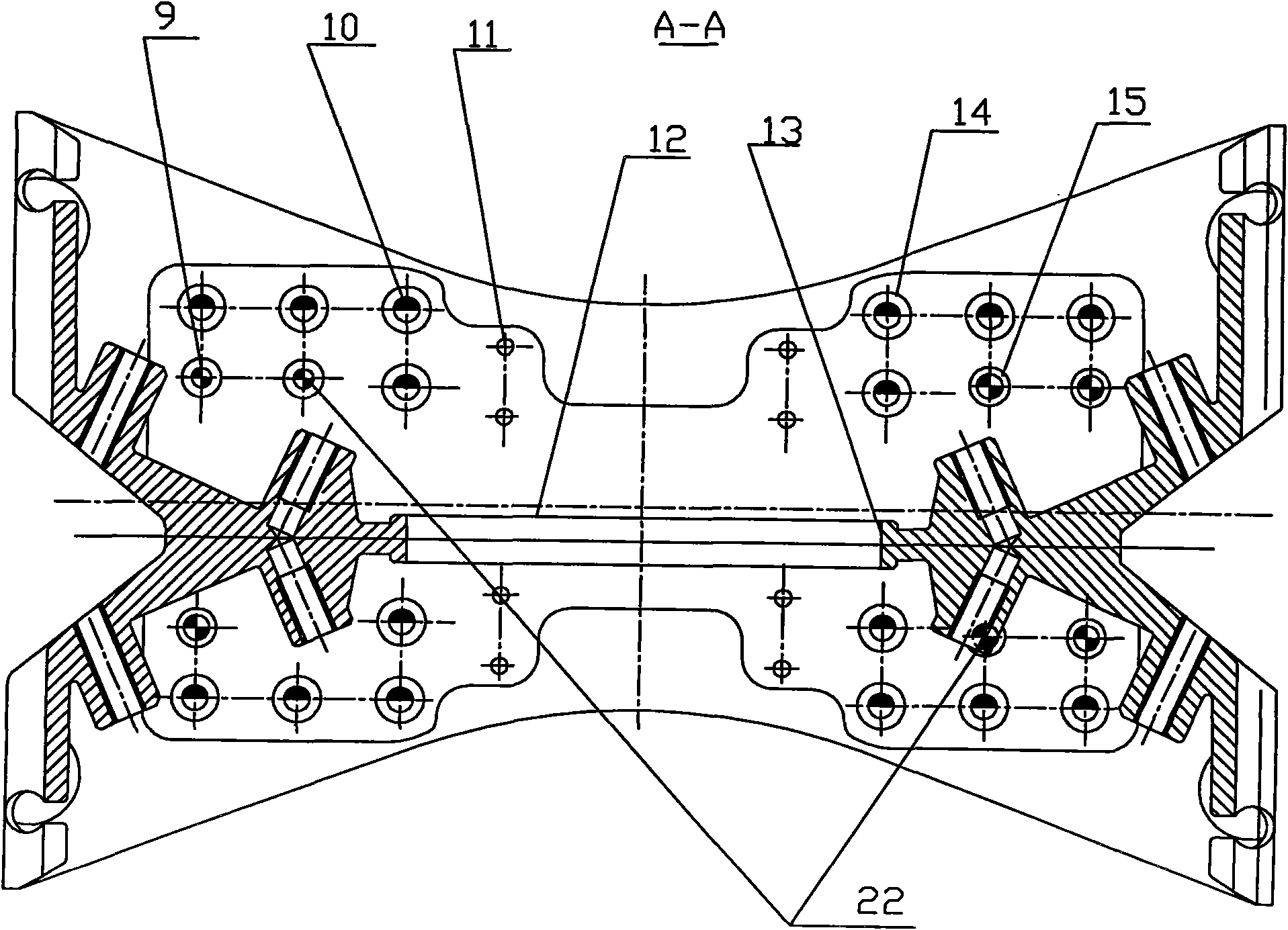 Processing technique for casting beam of automobile chassis