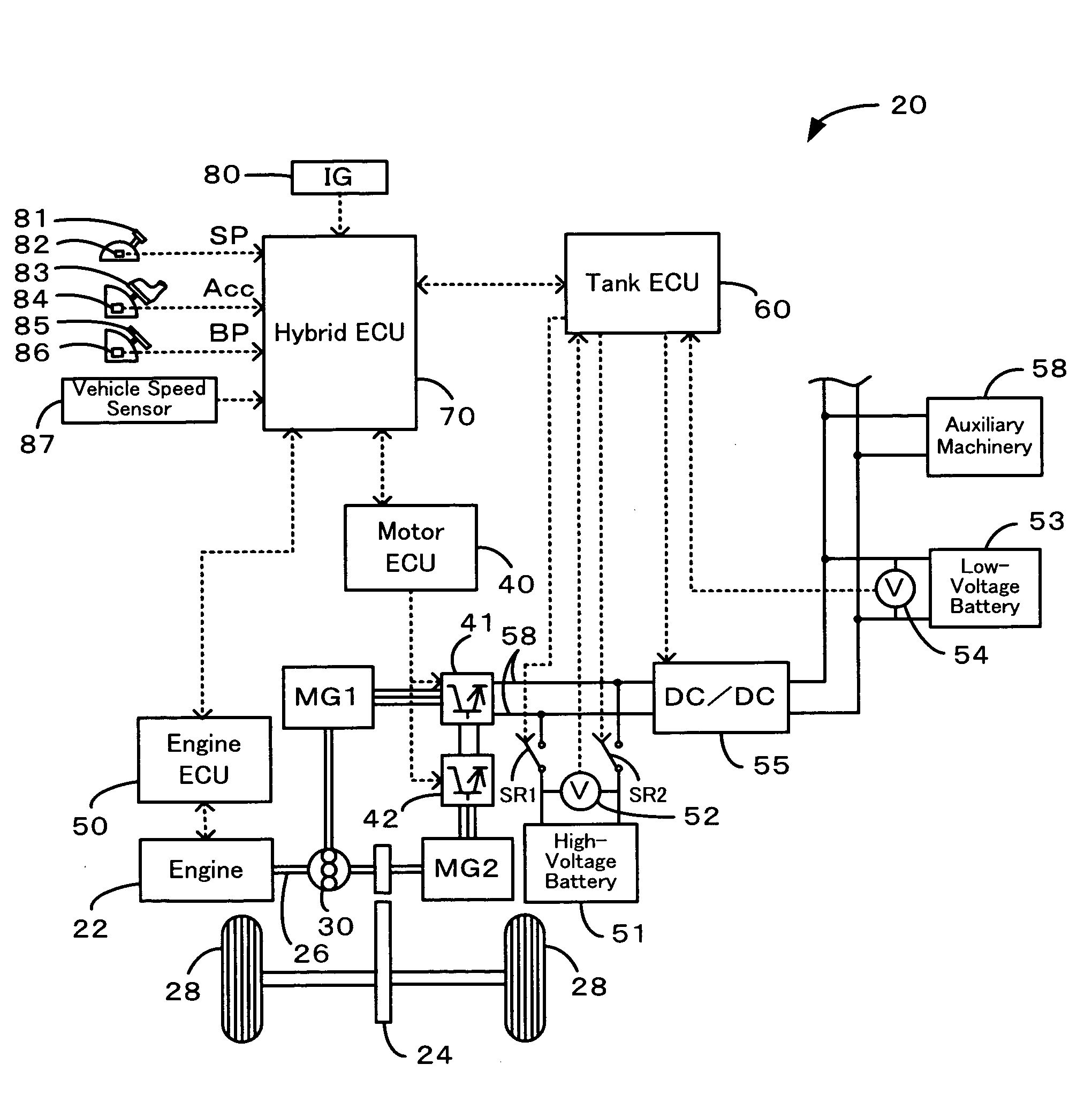 Motor Vehicle and Control Method of Motor Vehicle