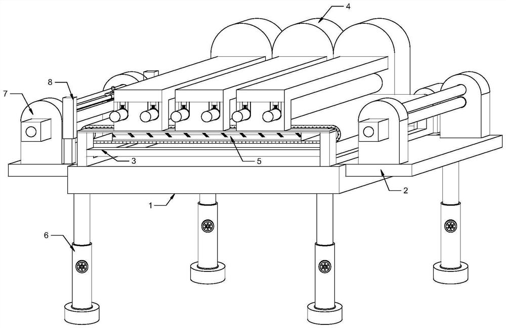 Extending flattening device applied to textile machine cloth rolling