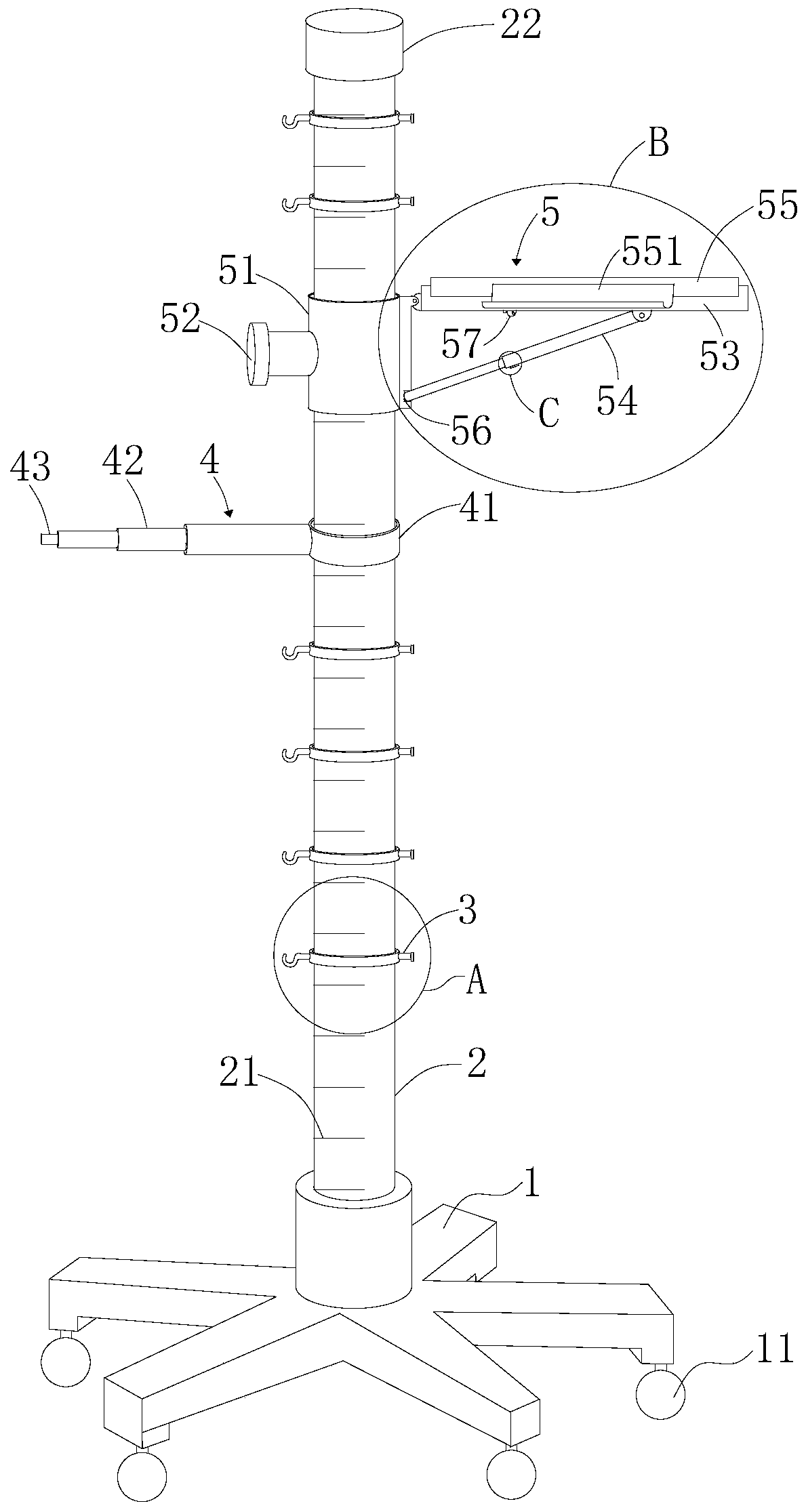 Composite drainage tube fixing frame