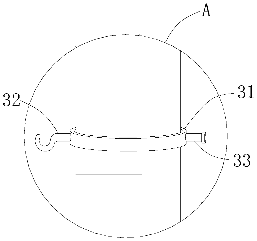 Composite drainage tube fixing frame