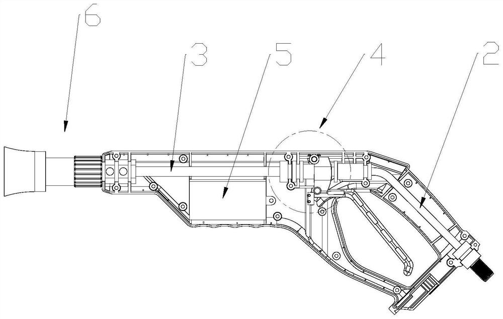 Hybrid electrostatic spraying handle