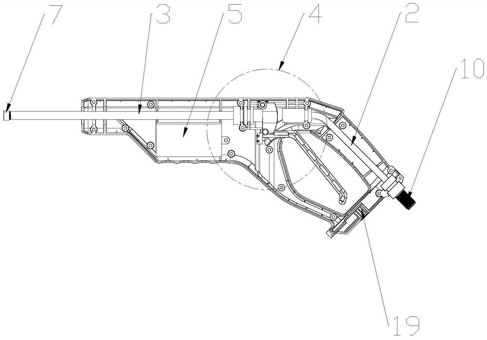 Hybrid electrostatic spraying handle