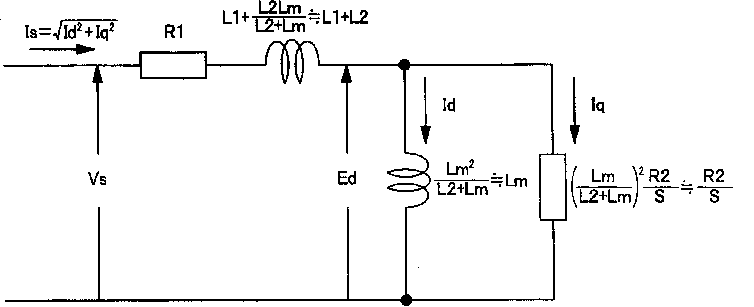 Control process and control device of induction motor ind. appts.