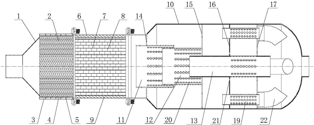 Compound purifying device for diesel engine tail gas