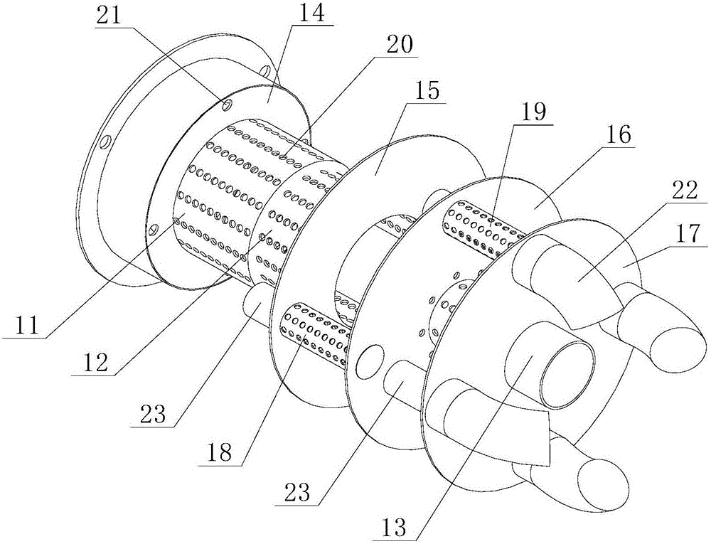 Compound purifying device for diesel engine tail gas