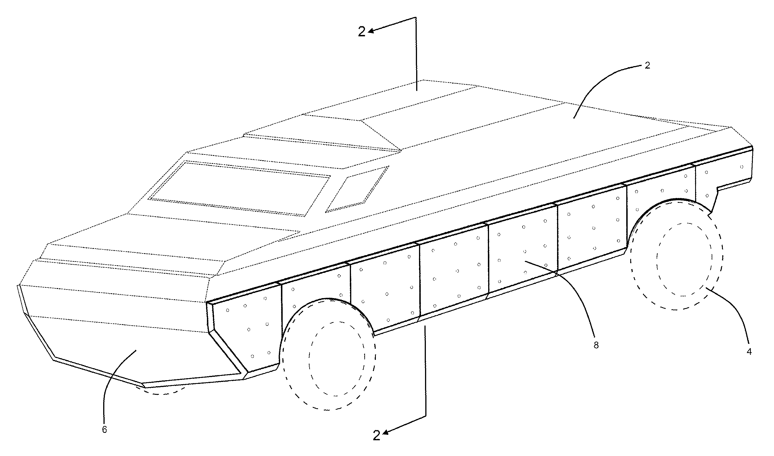 Assembly for armoring an amphibious vehicle against projectile penetrations