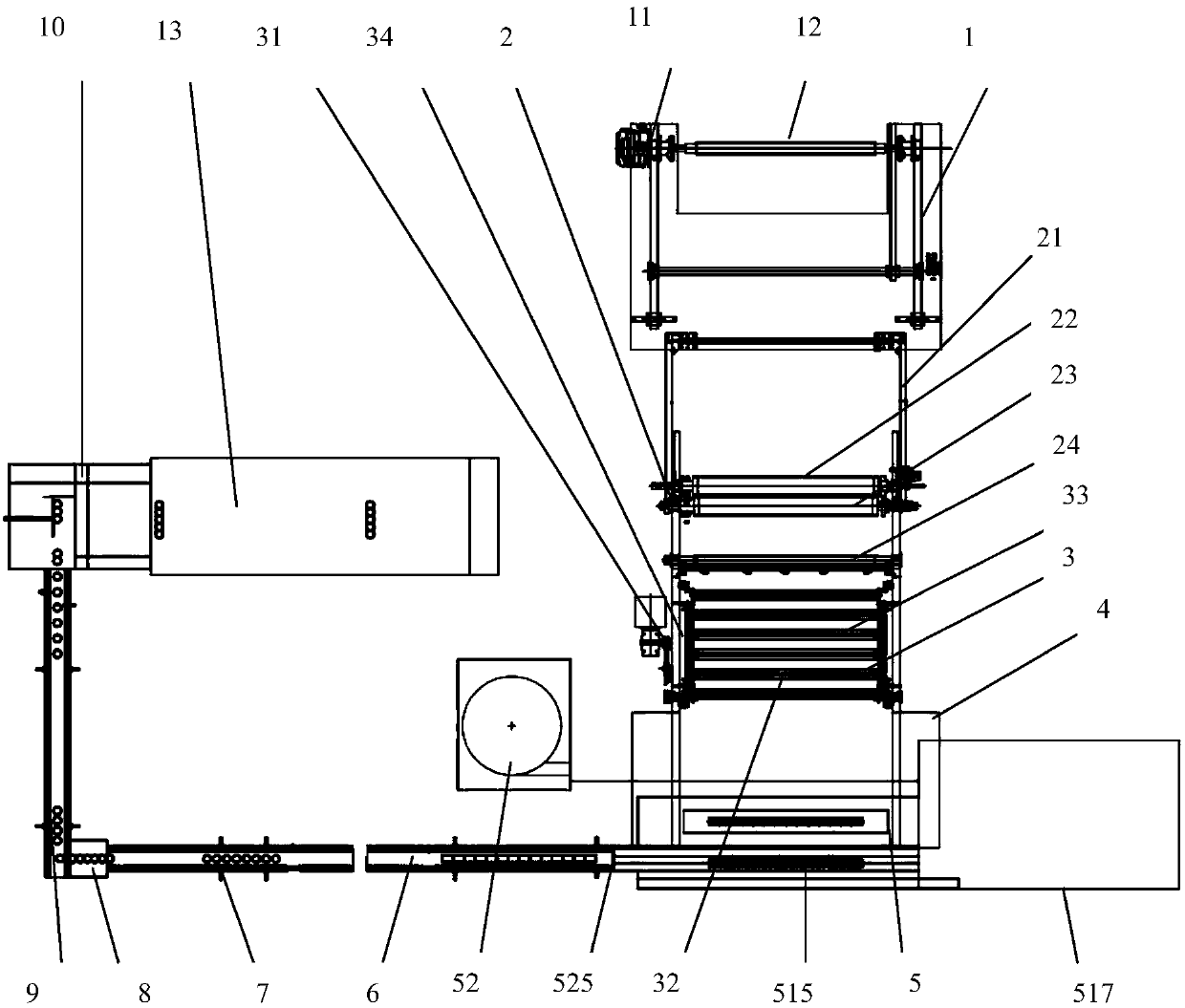 Automatic printing and small-roll slitting machine