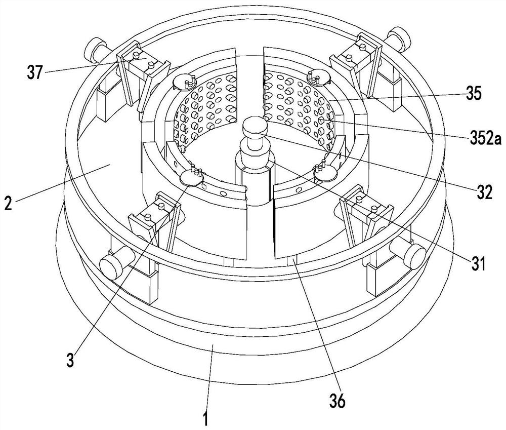 A fixture for partial repair and treatment of aluminum alloy wheel hub