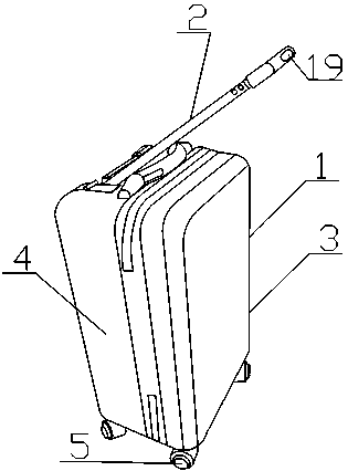 Novel climbing type suitcase