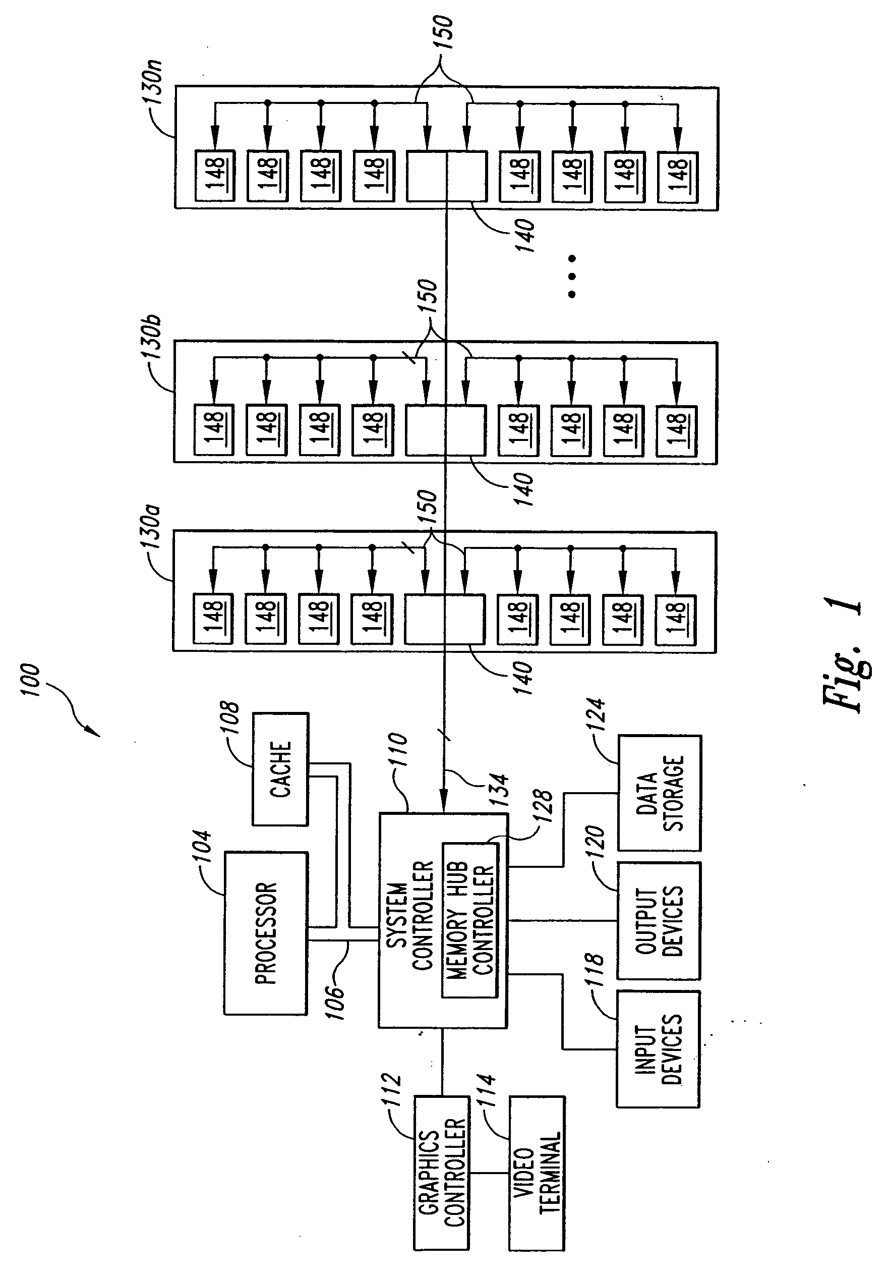 Memory module and method having on-board data search capabilities and processor-based system using such memory modules