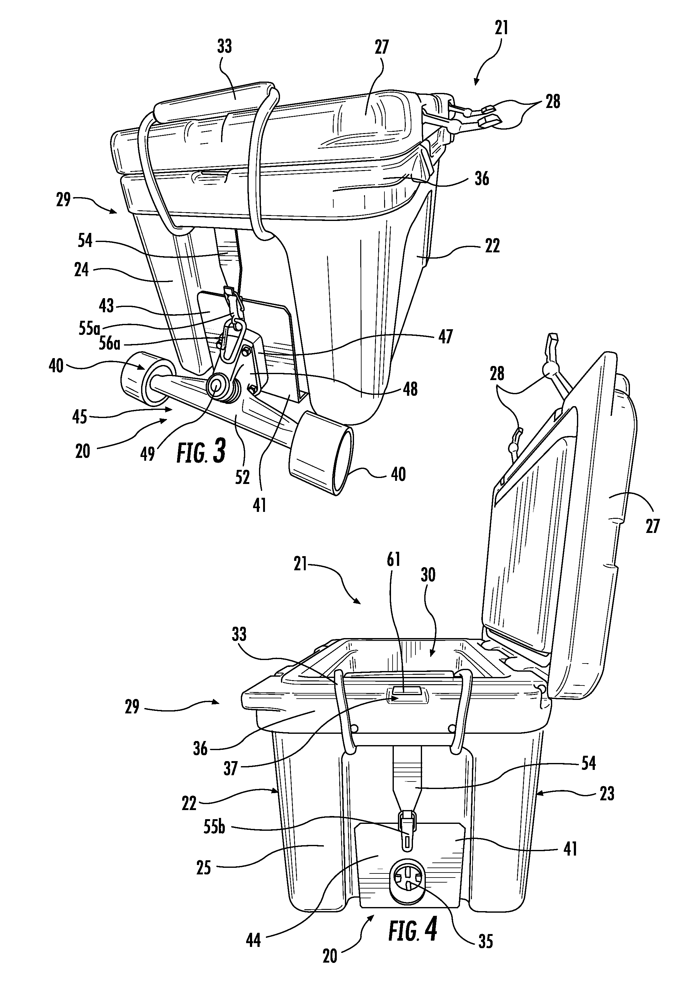 Cooler transporting device