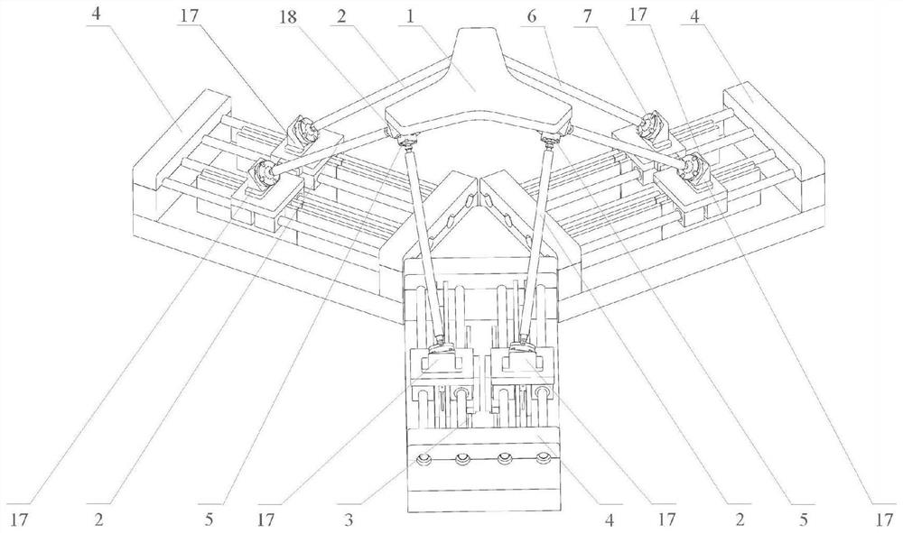 Linear motor driven six-degree-of-freedom vibration simulation device