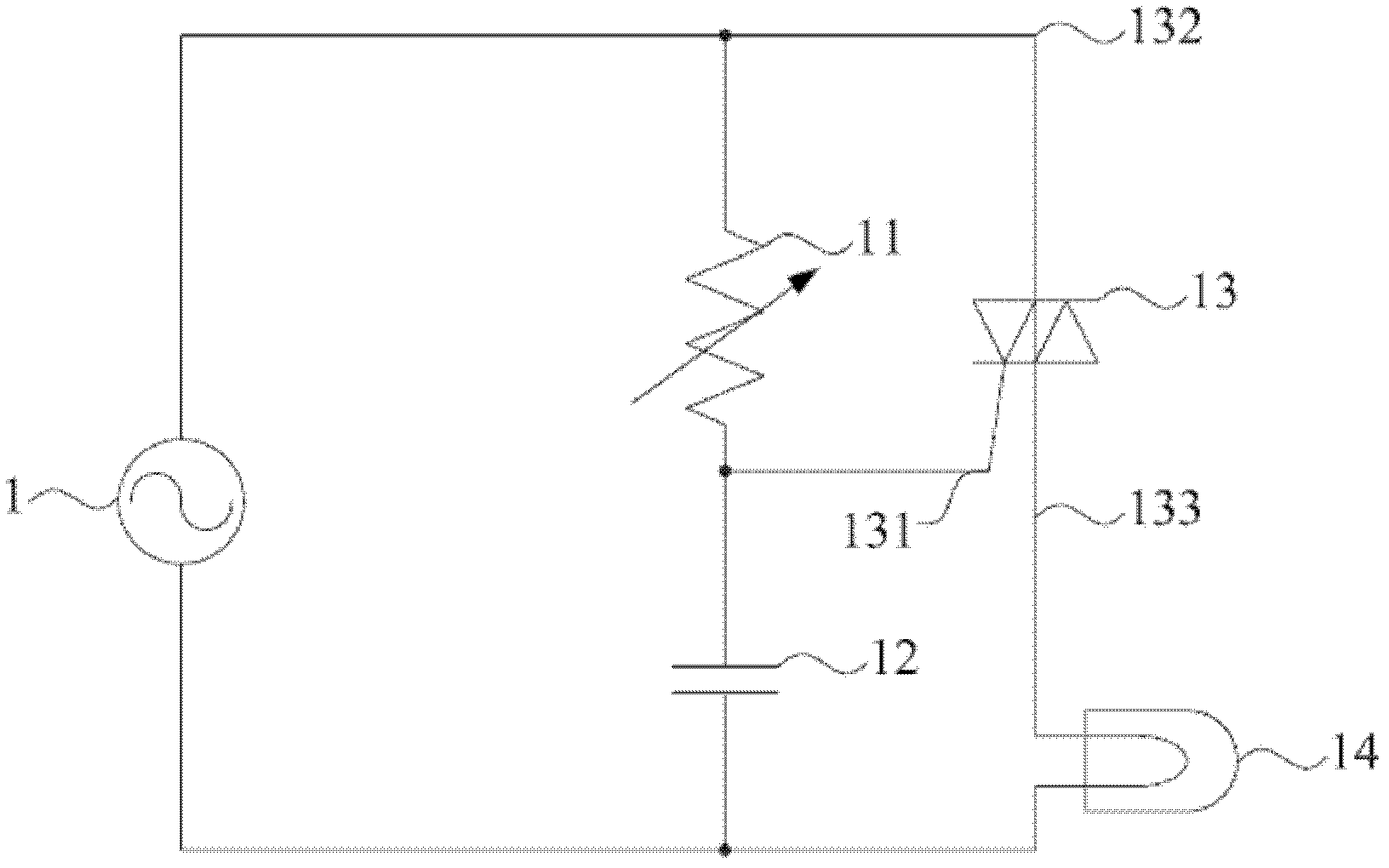 Digital alternating current dimming control circuit