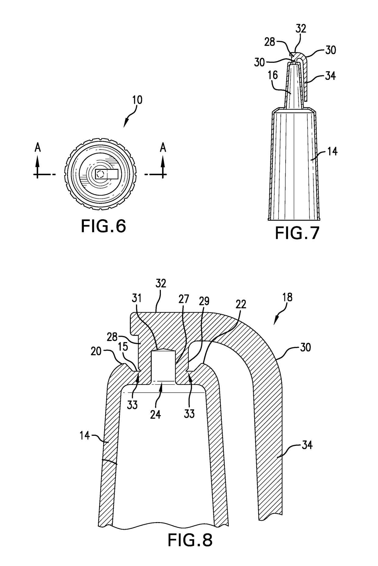 Applicator with breakaway cap