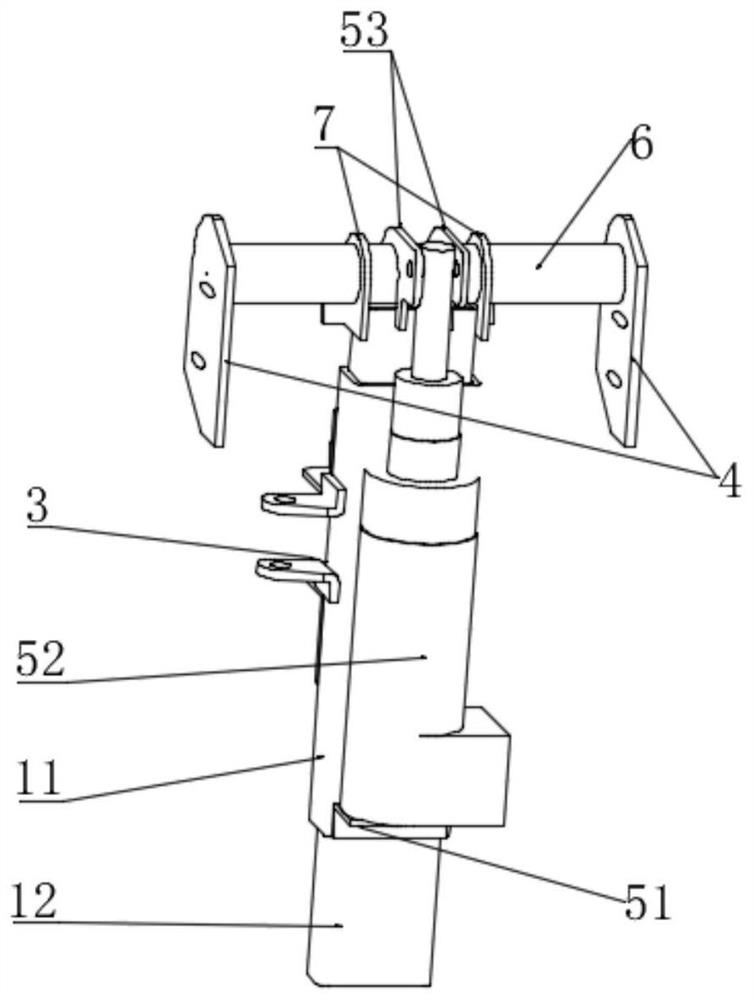 Working bucket connecting device, insulating bucket arm vehicle cooperative working bucket and insulating bucket arm vehicle