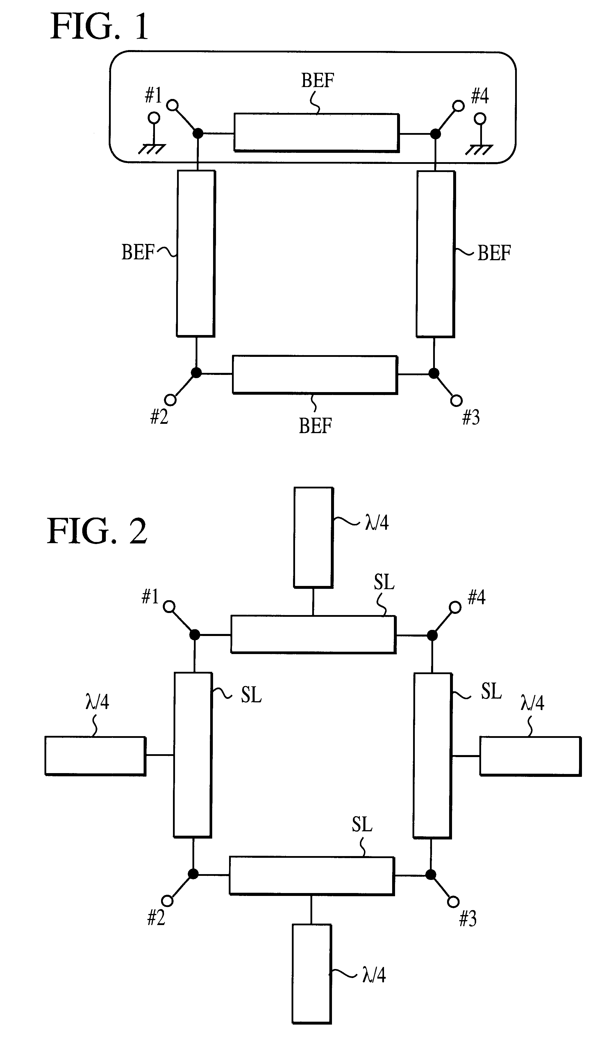 Communication device having a spurious wave blocking circuit formed of a plural fundamental pattern