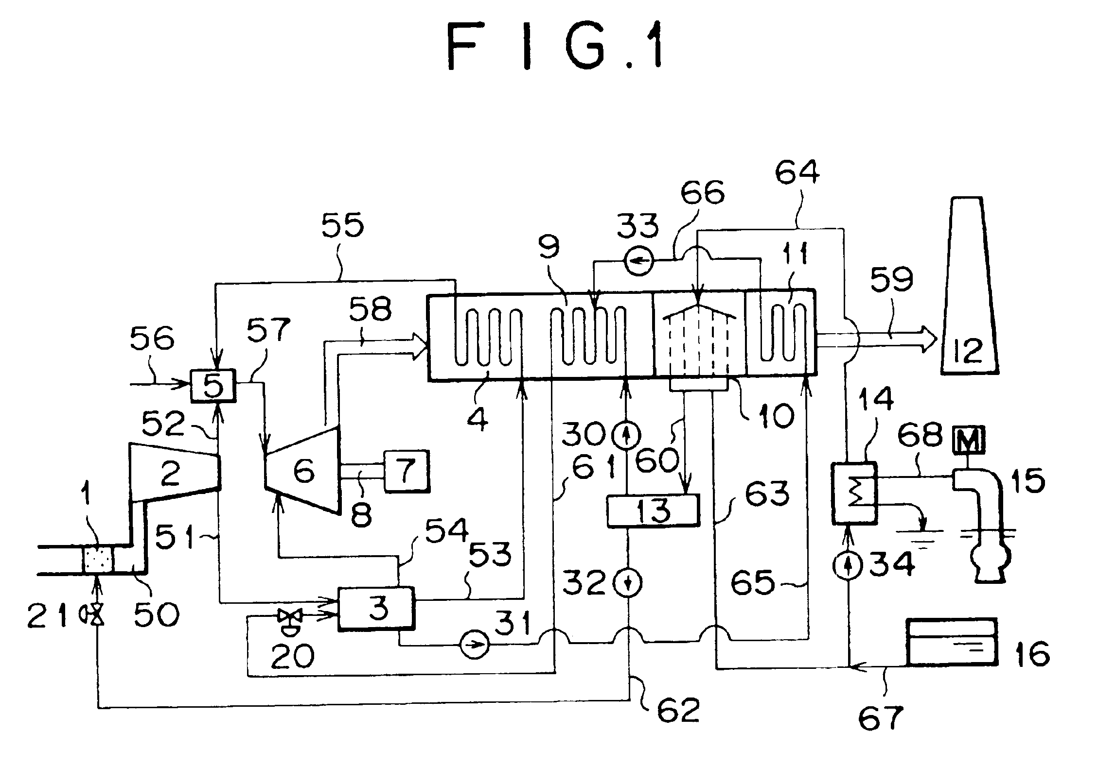 Gas turbine electric power generation equipment and air humidifier