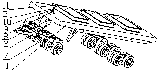 Steering shaft for solid tire flatbed truck and installation method