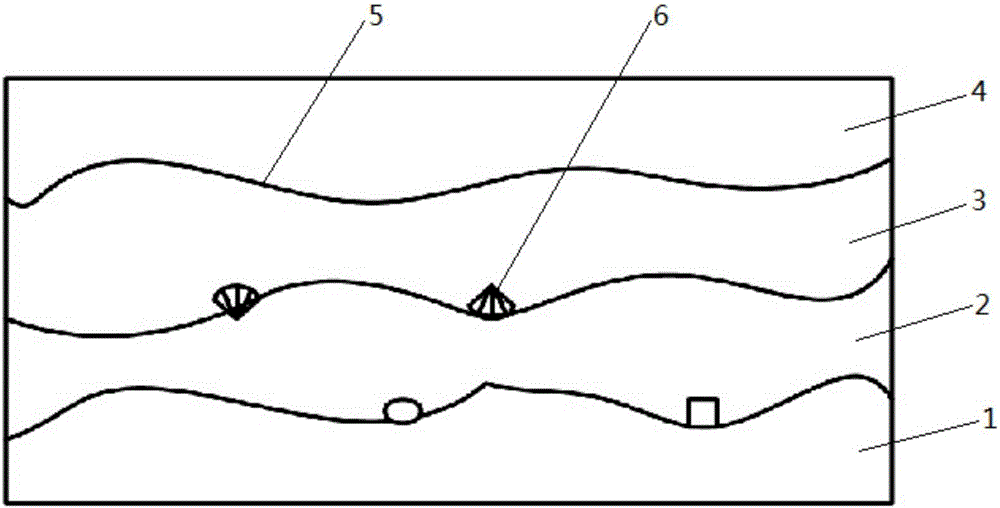 Cascading-effect concrete landscape wall structure and construction process thereof