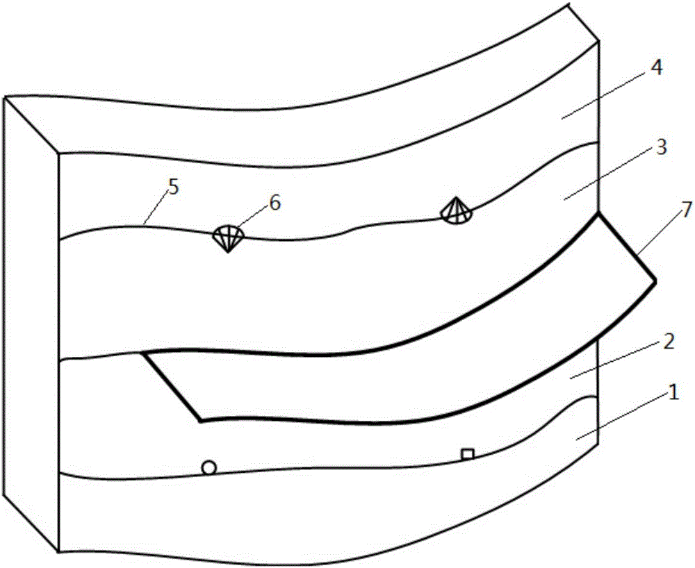 Cascading-effect concrete landscape wall structure and construction process thereof