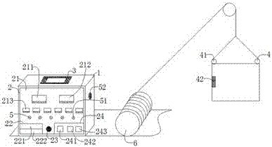 Current overload protecting device for boiler overhauling platform